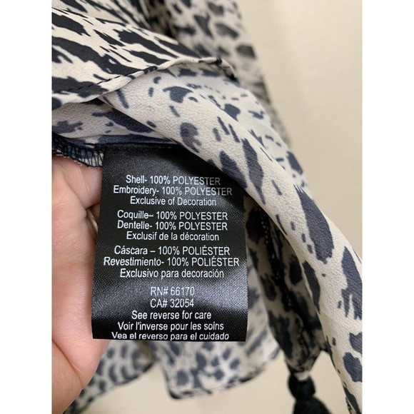 Anthropologie Rina Dhaka Jalisco Peasant Top Size Small S Animal Print Tassels - Picture 5 of 6